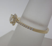 Load image into Gallery viewer, Dainty Seng Firey Diamond™ Halo Ring in Yellow Gold
