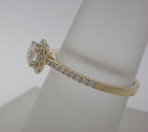 Dainty Seng Firey Diamond™ Halo Ring in Yellow Gold