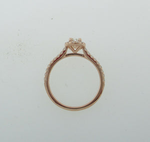 Rose Gold Oval Diamond Halo Ring