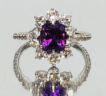 Load image into Gallery viewer, Vivid Violet Sapphire and Diamond Ring
