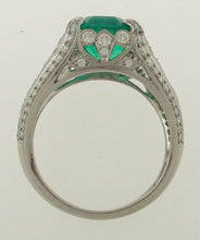 Load image into Gallery viewer, Colombian Emerald and Diamond Fancy Ring
