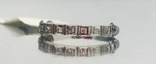 Load image into Gallery viewer, Antique Diamond Band with Hearts in 10k White Gold
