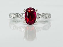 Load image into Gallery viewer, Vivid Red Spinel and Diamond Ring
