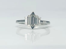 Load image into Gallery viewer, Vintage Deco Style Hexagonal and Baguette Diamond Ring
