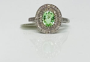 Paraiba Tourmaline and Diamond Ring