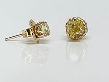 Load image into Gallery viewer, 1.02ctw Natural Fancy Intense Yellow VVS Diamond Studs
