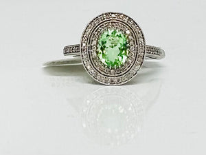 Paraiba Tourmaline and Diamond Ring