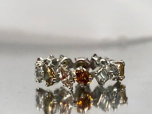 One of a Kind Multi Fancy Color and Shape Platinum Eternity Band
