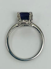Load image into Gallery viewer, Crisp Antique Violet Sapphire and Diamond Ring
