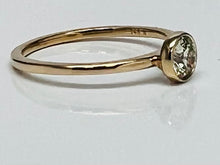 Load image into Gallery viewer, Lazare Kaplan Ideal Cut Diamond in Yellow Gold Bezel Set Stackable Ring
