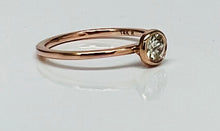 Load image into Gallery viewer, Old European Cut Diamond in Rose Gold Bezel Set Stackable Ring
