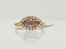 Load image into Gallery viewer, Natural Fancy Pink-Purple Diamond Ring in Rose Gold
