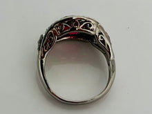 Load image into Gallery viewer, Handmade 1.57ct Spinel and Diamond Platinum Ring
