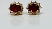 Load image into Gallery viewer, Handmade Classic Burma Ruby and Diamond Earrings
