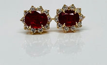 Load image into Gallery viewer, Handmade Classic Burma Ruby and Diamond Earrings
