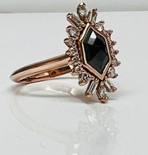Load image into Gallery viewer, 1.06ct Black Diamond Hexagon Ring
