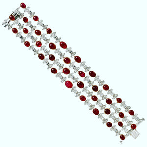 Statement Burma Cab Ruby and Diamond Bracelet