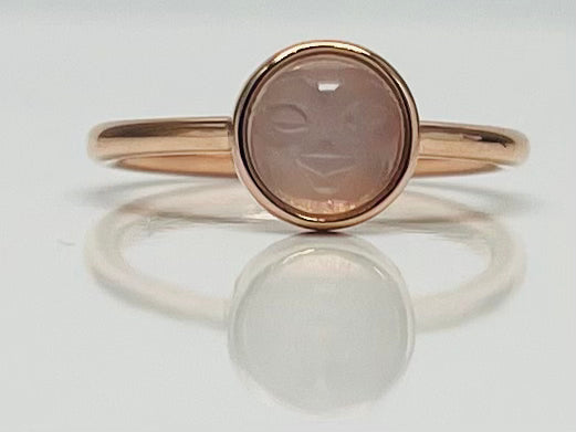Man in the Moonstone Ring in 14k Rose
