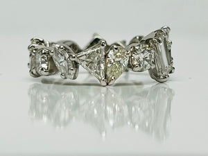 Platinum Mismatched Diamond Band